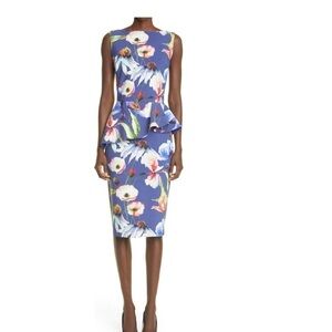 Chiara Boni La Petite Robe blue floral Xilia cocktail dress 6 NWT